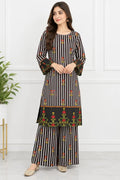 2Pcs Women's Stitched Grip Silk Printed Co Ord Set (Simran)